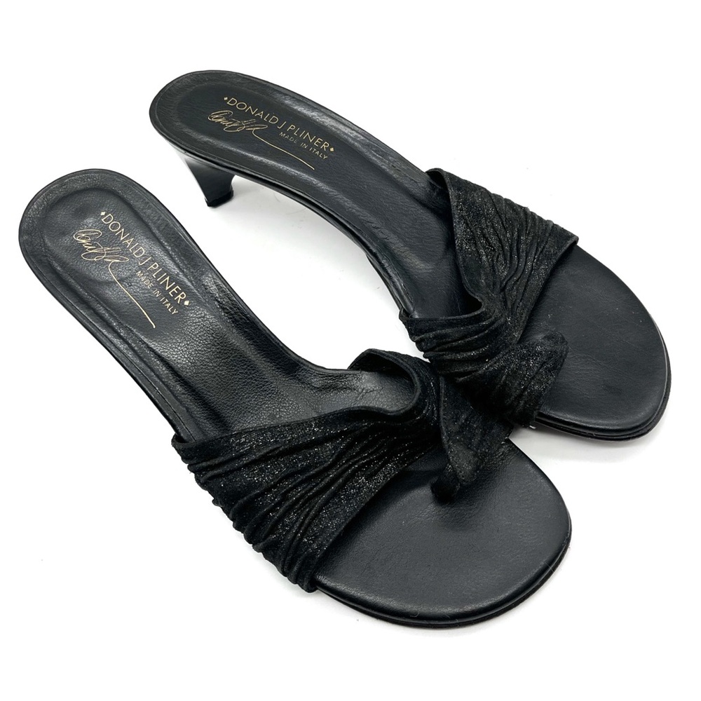 Donald J Pliner black big toe Summer sandals, Sz, 10 M Verda made Italy